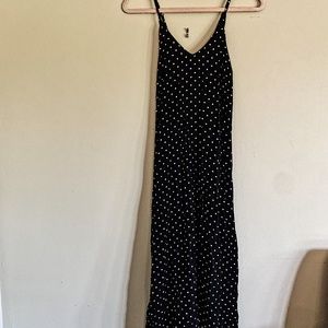 Old Navy Black Polka Dot Maxi Dress